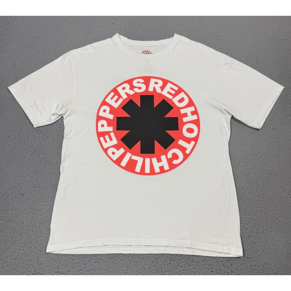 Red Hot Chili Peppers Shirt Mens M White Unlimited Love World Tour Graphic Tee